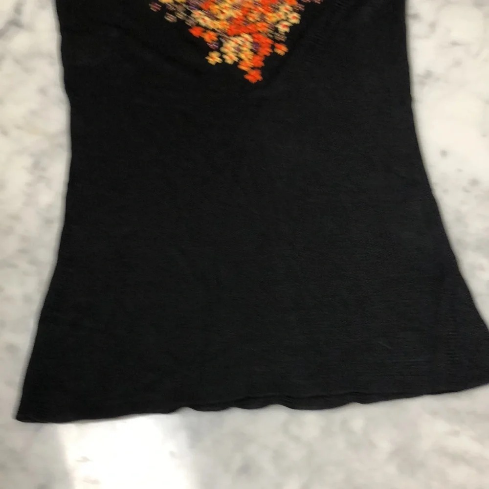 MOSCHINO Embroidered Black Tank Top Size 6 - Picture 11 of 15